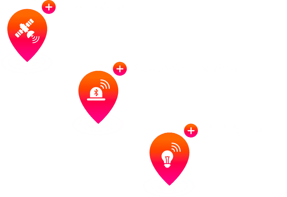 GPS Points, Bluetooth Beacons and Li-Fi Lights